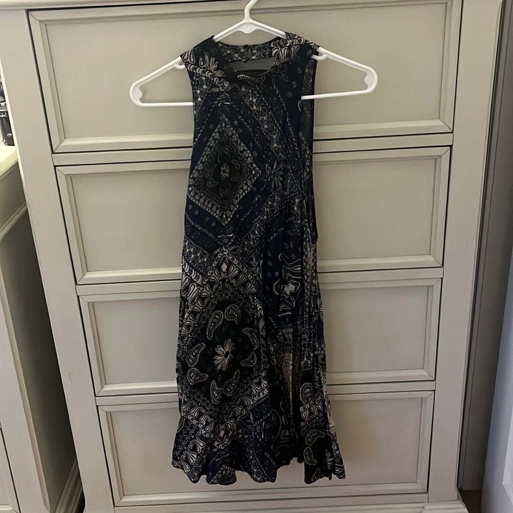 Navy Free people beaux mini dress size small